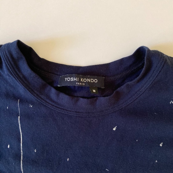 Yoshi Kondo Cotton T-shirt Navy Size M - Picture 2 of 10